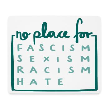 Kein Platz für Fasismus und Hass - Mousepad (Querformat) - Weiß - Vorne