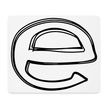 Kleinbuchstabe e handgezeichnet - Mousepad (Querformat) - Weiß - Vorne