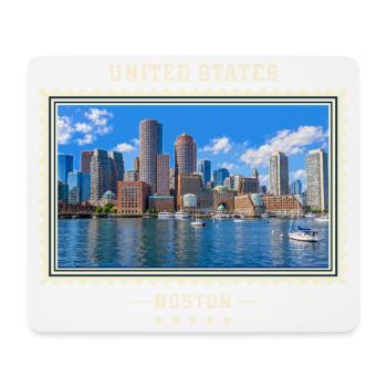 Vereinigte Staaten Boston Vintage Reisemarke - Mousepad (Querformat) - Weiß - Vorne