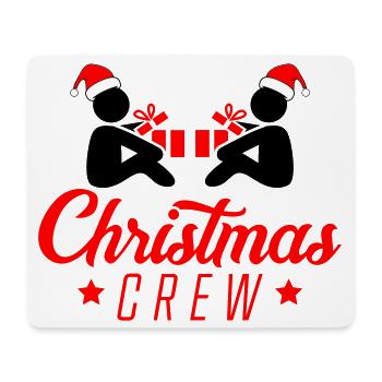 Weihnachts Crew Script Logo - Mousepad (Querformat) - Weiß - Vorne