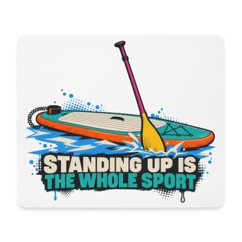 Stand Up Paddling: Ganzheitssport - Mousepad (Querformat) - Weiß - Vorne