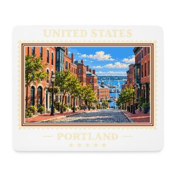 Vereinigte Staaten Portland Maine Vintage Reisemar - Mousepad (Querformat) - Weiß - Vorne