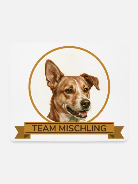 Team Mischling - Mousepad (Querformat) - Weiß
