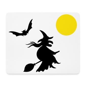 hexe_halloween - Mousepad (Querformat) - Weiß - Vorne