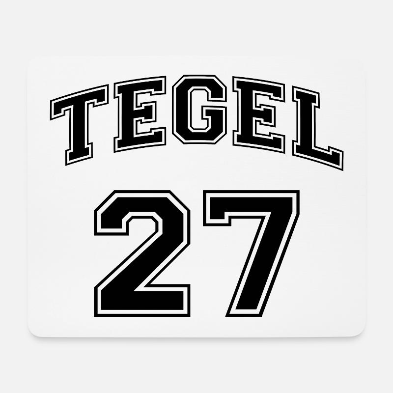 TEGEL 27 Schwarzes Nostalgie Design Berlin Bezirk - Mousepad (Querformat) - Weiß