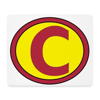 Super, Superheld, Superheldin, Hero, C - Mouse Pad (horizontal) - white - Front