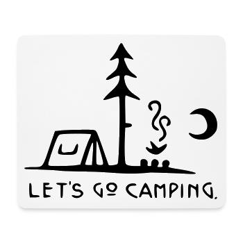 Let's go Camping - Mousepad (Querformat) - Weiß - Vorne