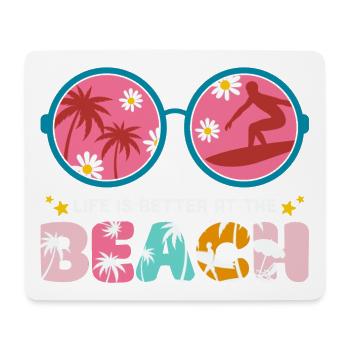 Sommerferien, Sommer, Hallo Sommer - Mousepad (Querformat) - Weiß - Vorne