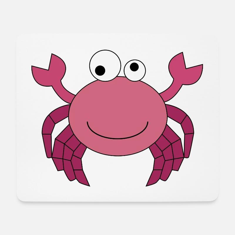 Lustige Krabbe | Krabbi | Crab - Mousepad (Querformat) - Weiß