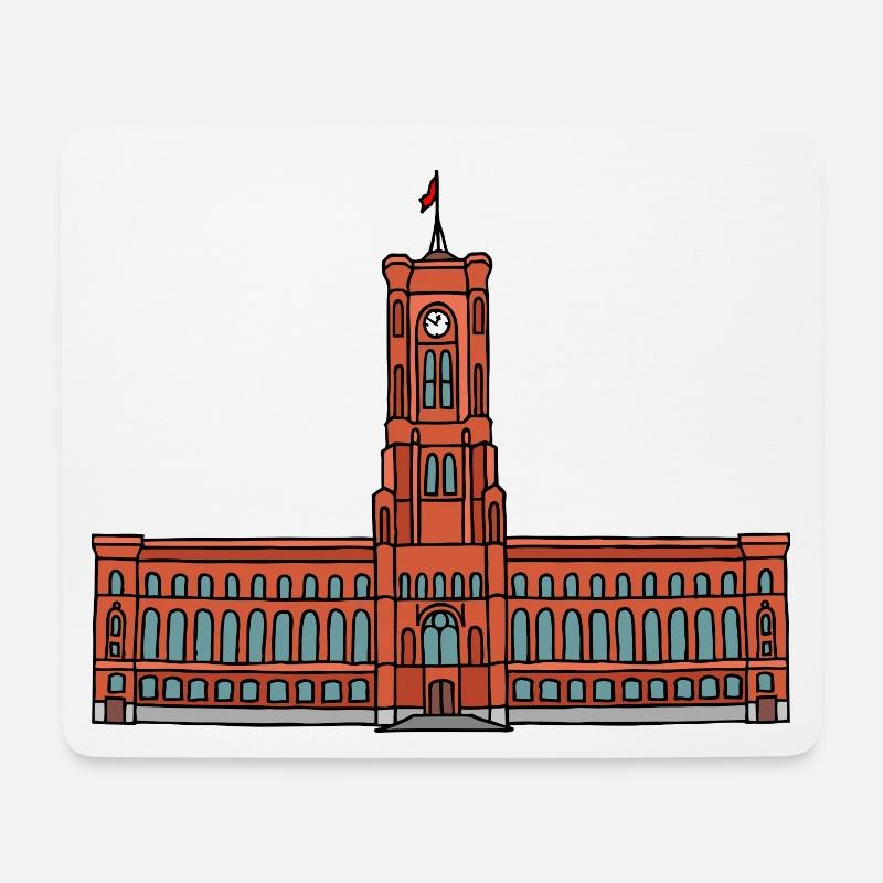 Rotes Rathaus BERLIN - Mousepad (Querformat) - Weiß
