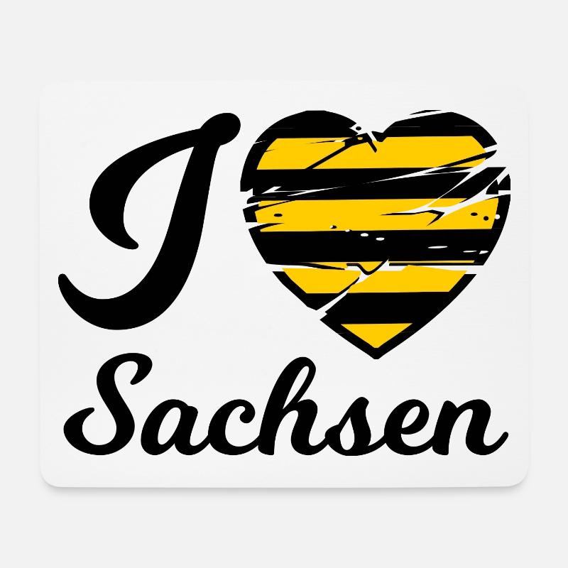 Ich liebe Sachsen - Mousepad (Querformat) - Weiß