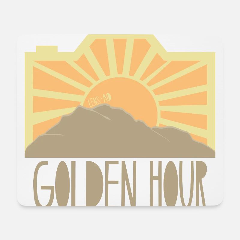 Golden Hour - Mousepad (Querformat) - Weiß