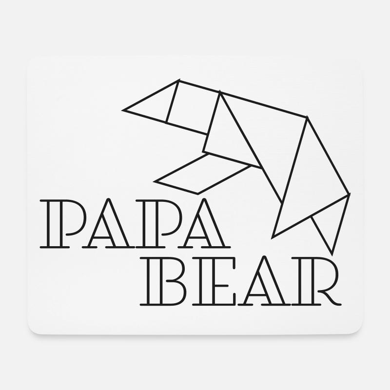 Tangram Papa Bear Vatertag Männertag Schriftzug - Mousepad (Querformat) - Weiß
