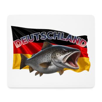 Forelle Angeln Deutschland - Fisch Motiv - Mousepad (Querformat) - Weiß - Vorne