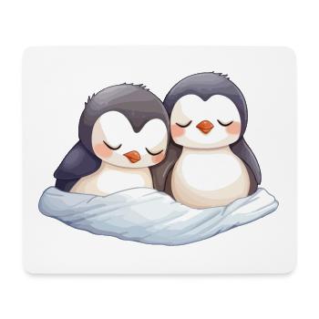 Penguins Sleeping Sleep Shirt Pajamas Cute Animal - Mouse Pad (horizontal) - white - Front