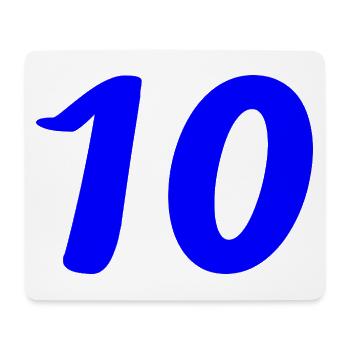 10. 10 ANS. 10e ANNIVERSAIRE. ANNIVERSAIRE 10 ANS. - Tapis de souris (format paysage) - blanc - Devant
