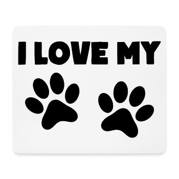I LOVE MY DOG Dog Owner - Mouse Pad (horizontal) - white - Front
