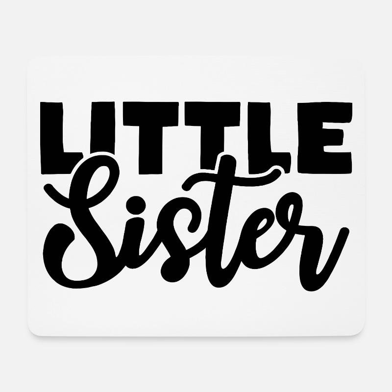 Little Sister - Mousepad (Querformat) - Weiß