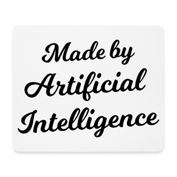 Fabriqué par intelligence artificielle - Tapis de souris (format paysage) - blanc - Devant