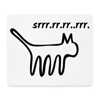 Purring cat - Mouse Pad (horizontal) - white - Front