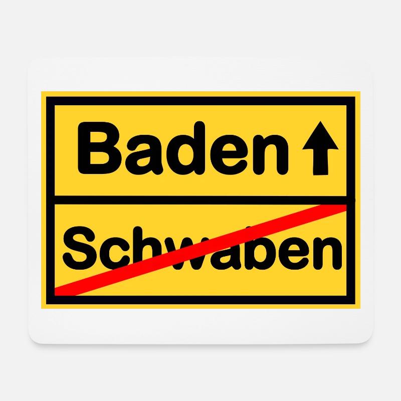 Richtung Baden - Mousepad (Querformat) - Weiß