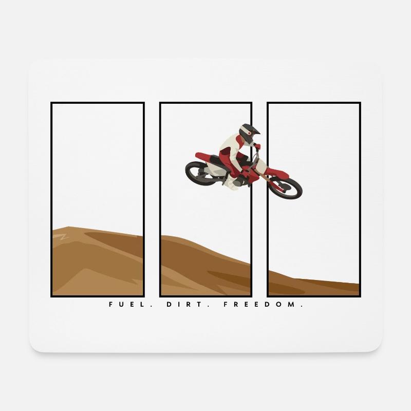 Fuel. Dirt. Freedom. - Mousepad (Querformat) - Weiß