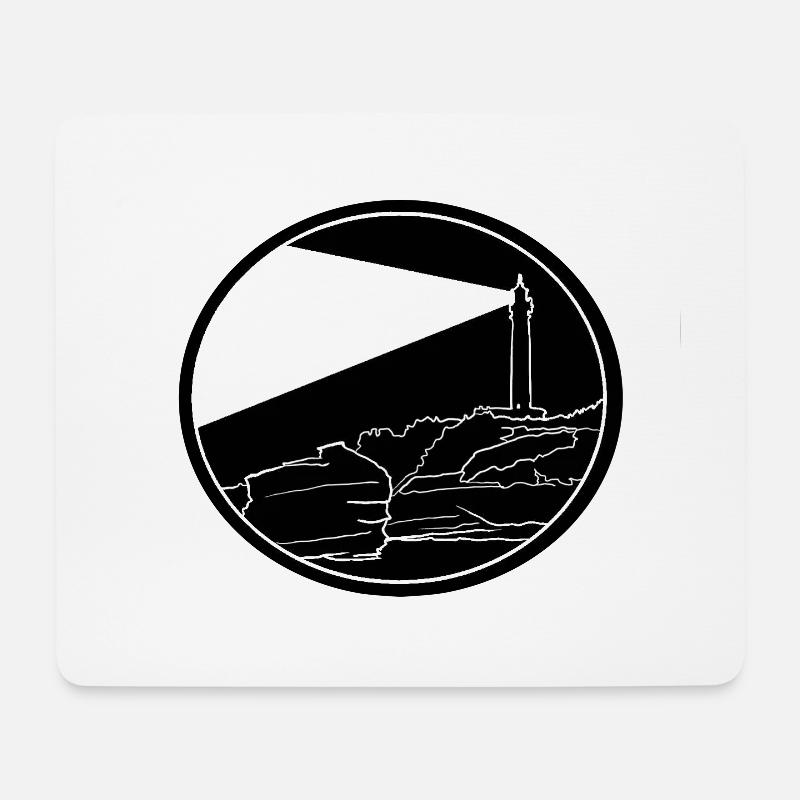 Leuchtturm von Biarritz - Mousepad (Querformat) - Weiß