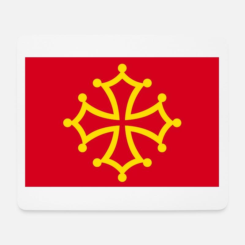 Occitany Cross - gift for Occitans - Mouse Pad (horizontal) - white