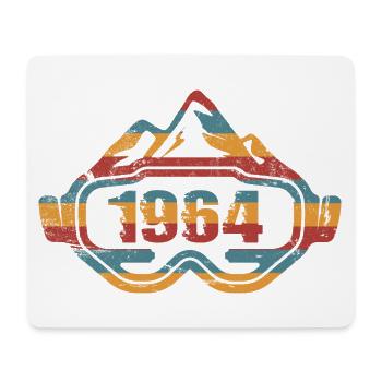Skibrille Skifahrer Skifahrerin Geburtstag 1964 - Mousepad (Querformat) - Weiß - Vorne