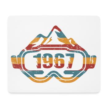Skier Skier Skier 1967 Birthday - Mouse Pad (horizontal) - white - Front