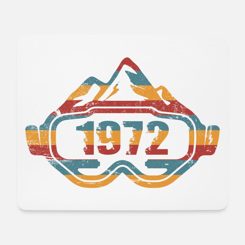 Skifahrer Skifahrerin Ski Geburtstag 1972 - Mousepad (Querformat) - Weiß