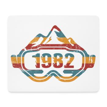 Skibrille Skifahrer Langlaufski 1982 Geburtstag - Mousepad (Querformat) - Weiß - Vorne