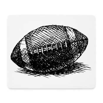 American Football gezeichnet - Mousepad (Querformat) - Weiß - Vorne