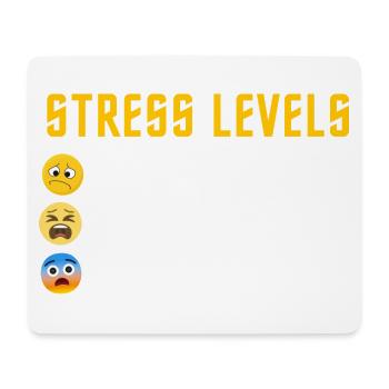 Stresslevel Emo-Chart - Mousepad (Querformat) - Weiß - Vorne