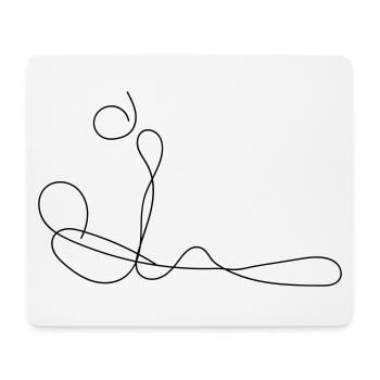 Fußballer Fine-Line-Art - Mousepad (Querformat) - Weiß - Vorne