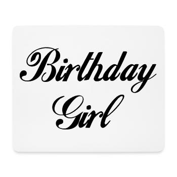 fille d’anniversaire - Tapis de souris (format paysage) - blanc - Devant