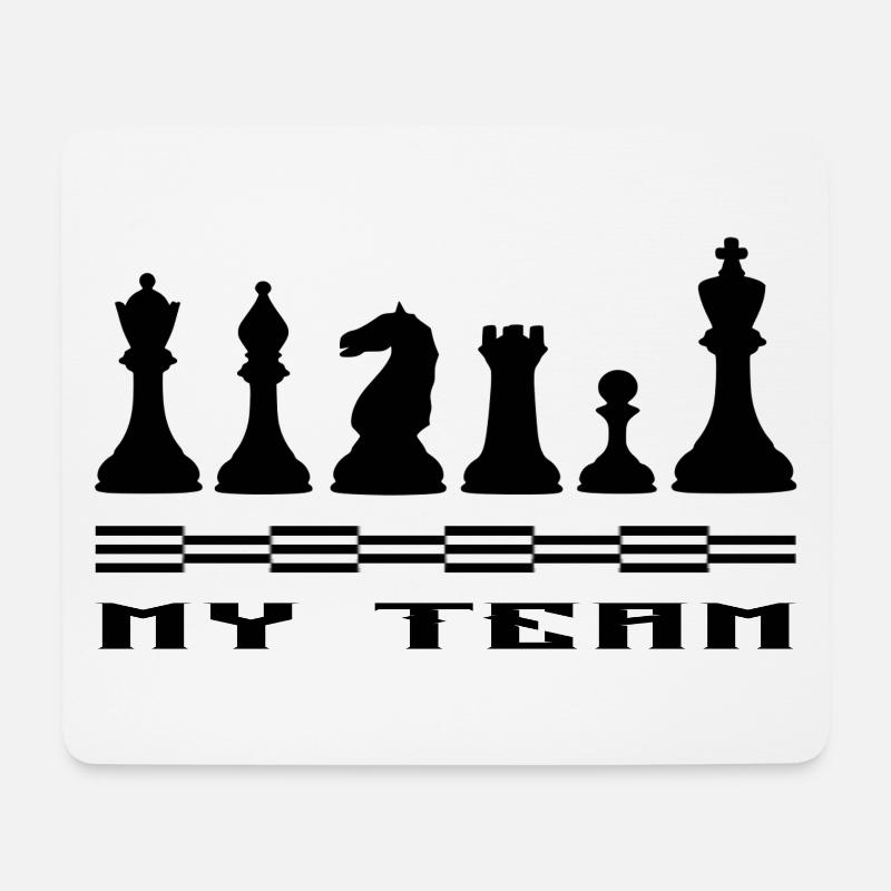 Échecs - Tapis de souris (format paysage) - blanc