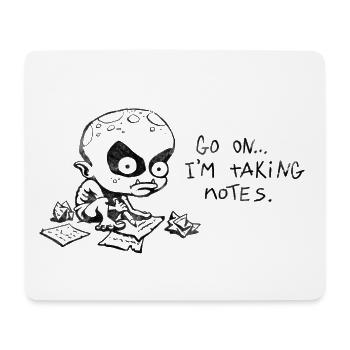 Ghoul Notiz (schwarze Variante) - Mousepad (Querformat) - Weiß - Vorne