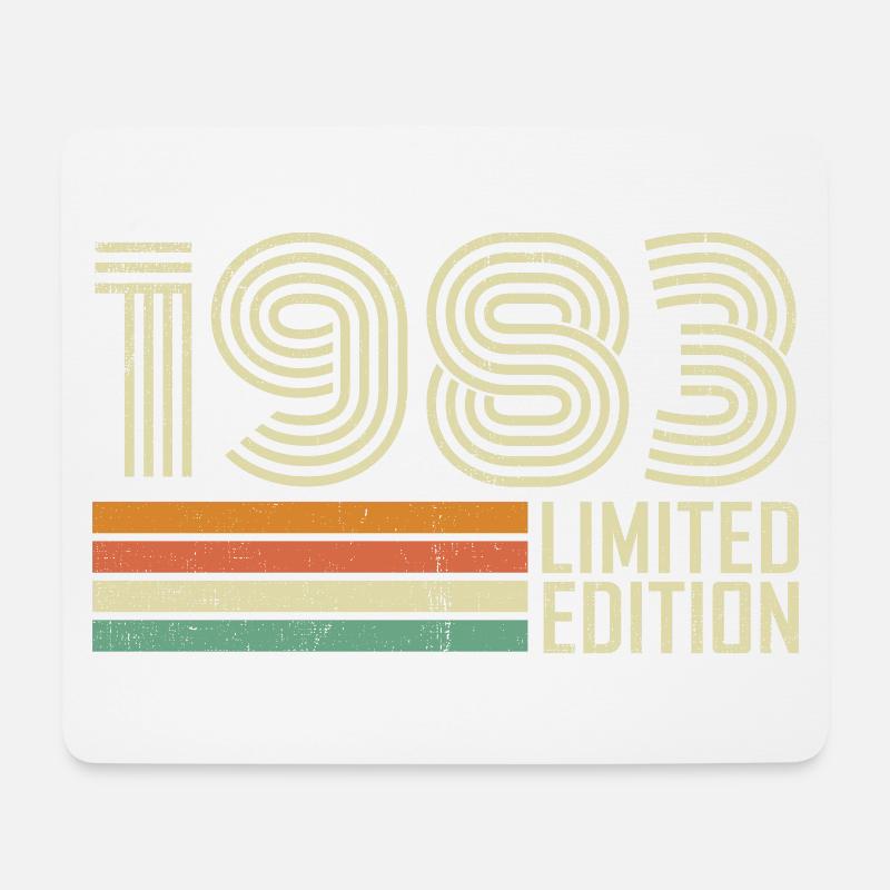 1983 Jahrgang Vintage Retro Geburtstag Geschenk - Mousepad (Querformat) - Weiß