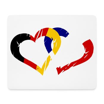 Français Amour allemand - Tapis de souris (format paysage) - blanc - Devant