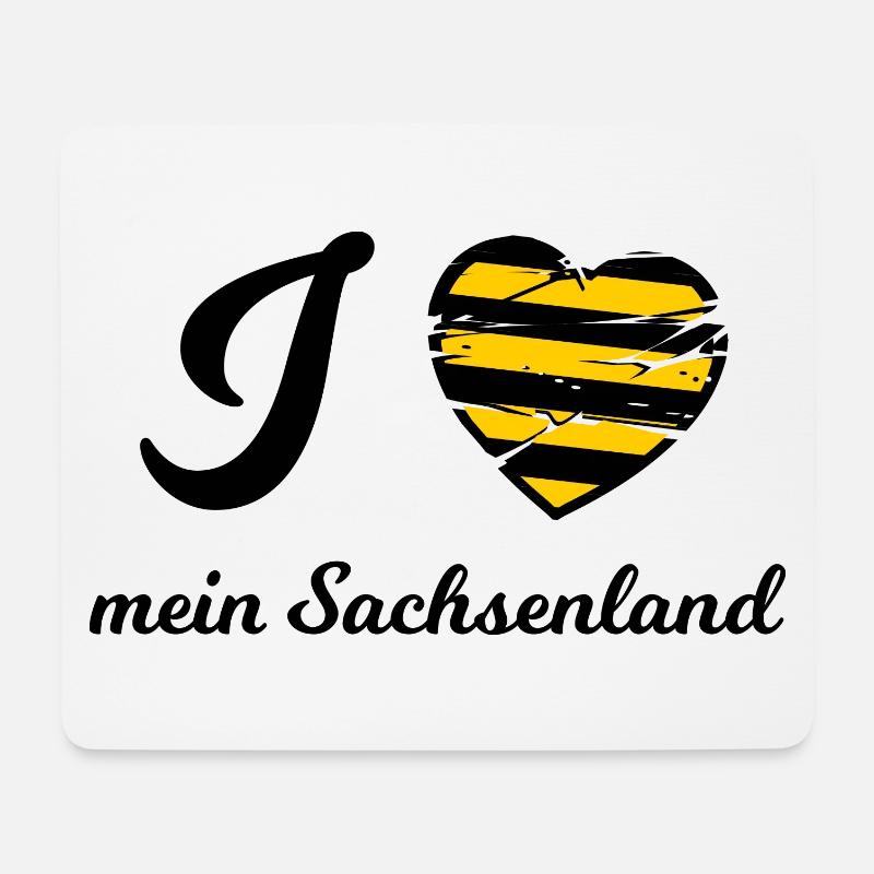 Ich liebe mein Sachsenland - Mousepad (Querformat) - Weiß