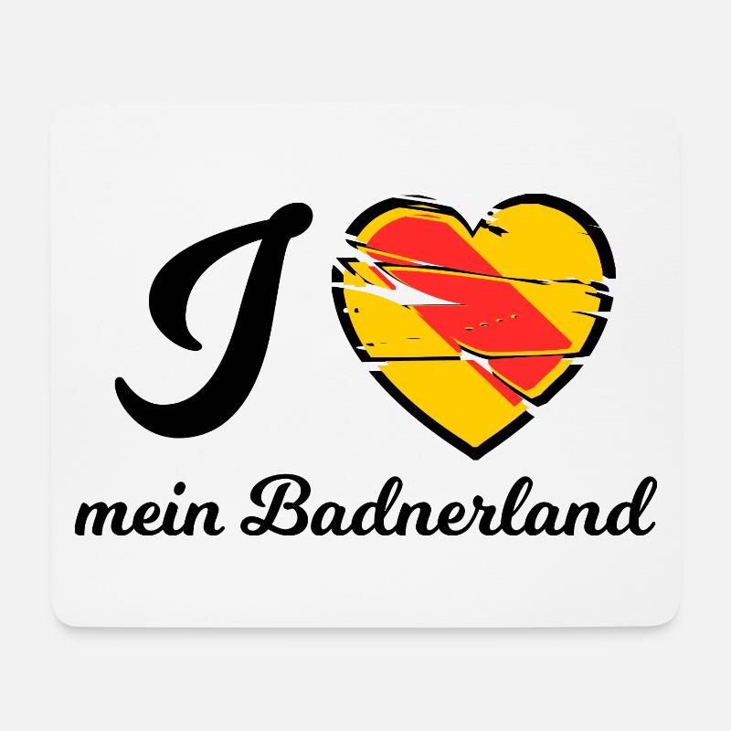 Liebe Dein Badnerland - Mousepad (Querformat) - Weiß