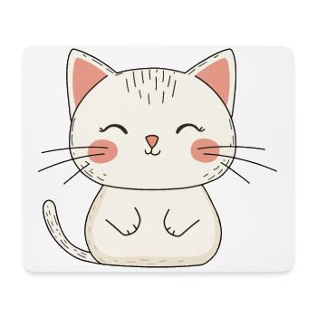 Cat Cute Cute Baby Kids Animal Cartoon - Mouse Pad (horizontal) - white - Front