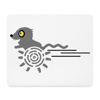 Gerbil / Running Gerbil (3c) - Mouse Pad (horizontal) - white - Front