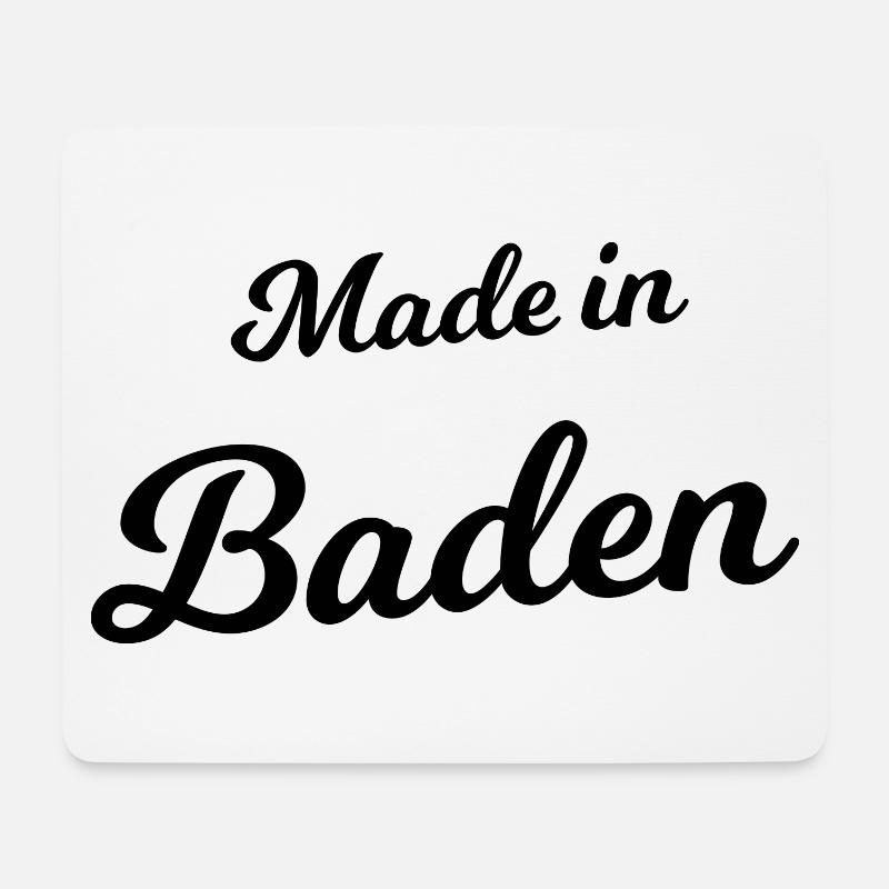 Made in Baden - Mousepad (Querformat) - Weiß