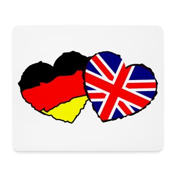 German English Love - Mouse Pad (horizontal) - white - Front