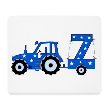 Tracteur du 7e anniversaire - Tapis de souris (format paysage) - blanc - Devant