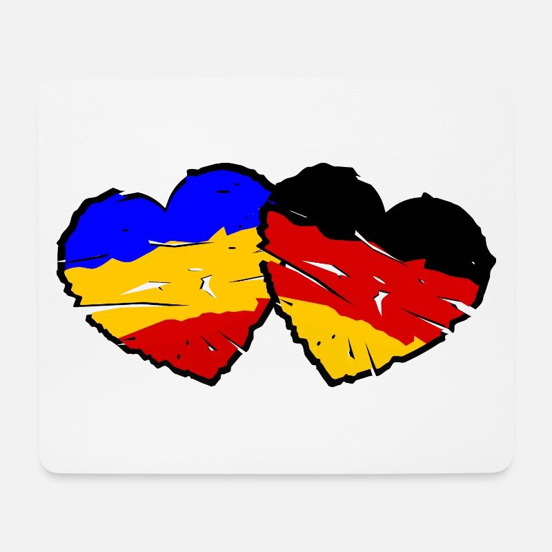 Rumänien Deutsche Herzen - Mousepad (Querformat) - Weiß