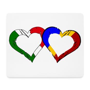 Italian Romanian Love - Mouse Pad (horizontal) - white - Front