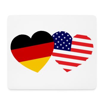 L’amour germano-américain - Tapis de souris (format paysage) - blanc - Devant